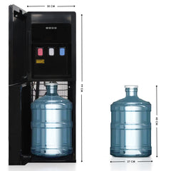 Jinou Water Dispenser Bottom Loading - Made with Premium Quality Food Grade Material & Food Grade Plastic - 3 Taps (Hot, Cold & Normal), 5 Gallon Capacity, Best for Home & Office, 1 Year Warranty